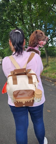 Customer photo review of Disney© Hunny Dog Walking Backpack - Winnie The Pooh
