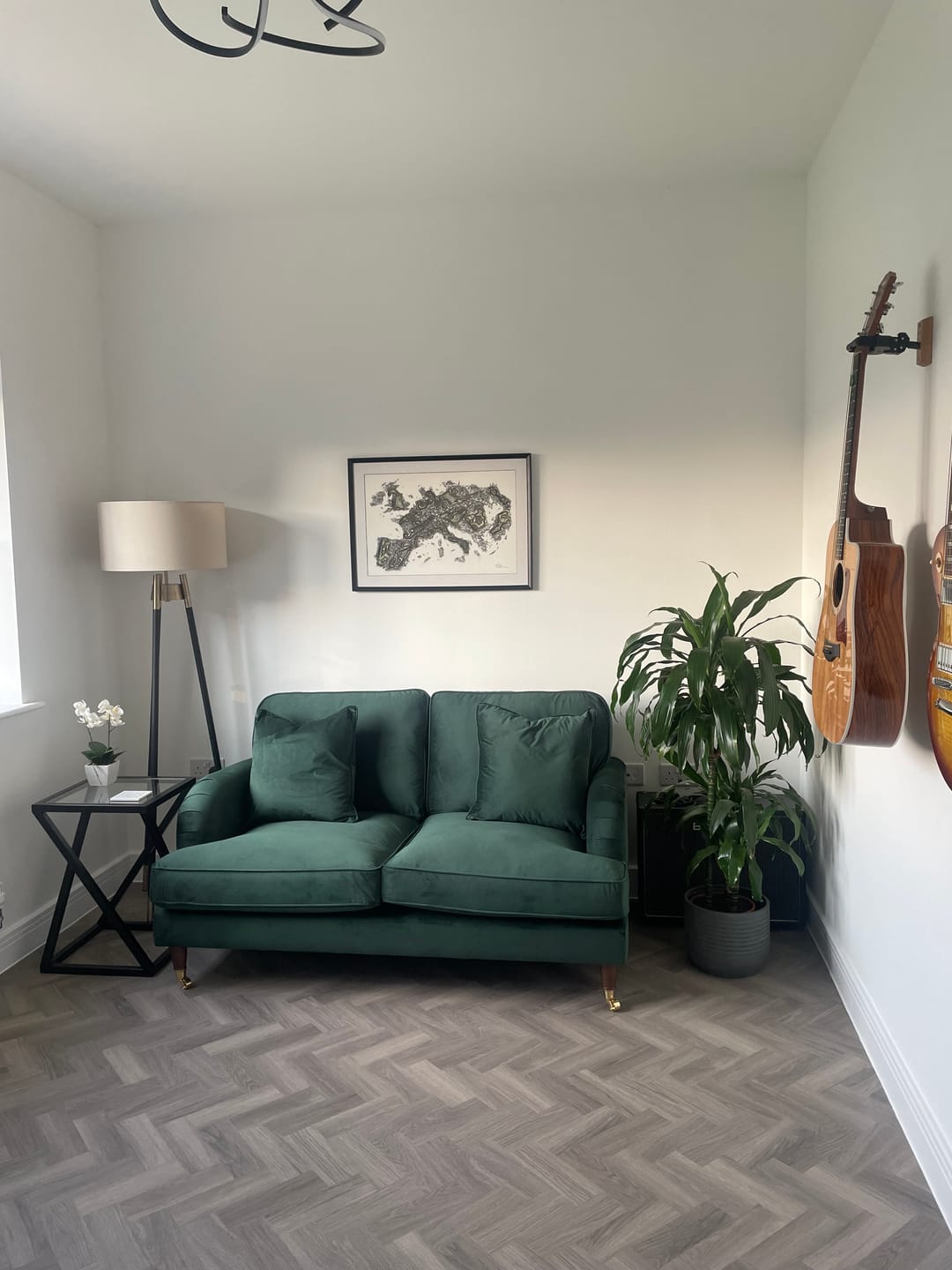 Customer photo review of Twisted Glass Matte Black Side Table