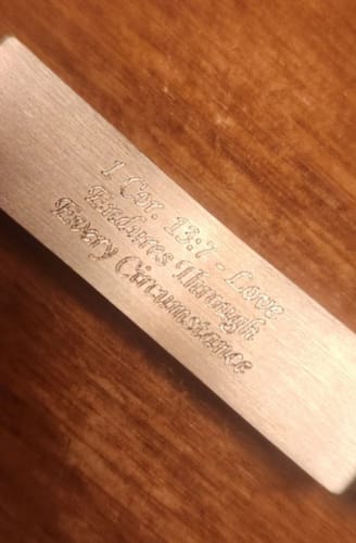 Customer photo review of Double Franco Link ID Bracelet