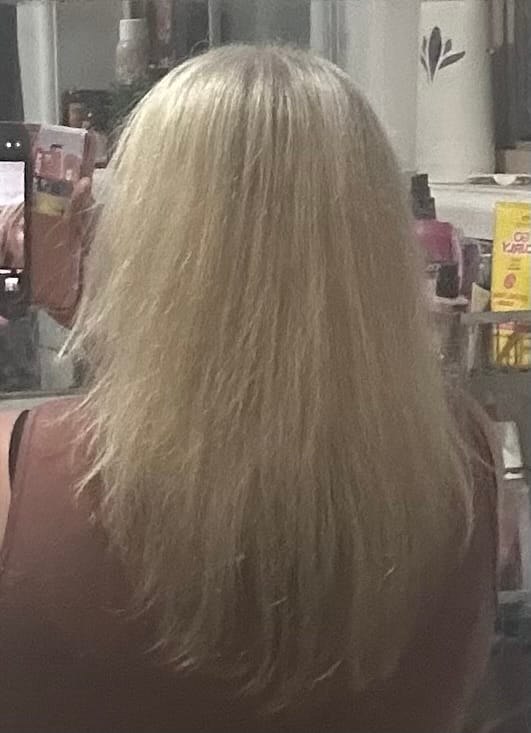 Customer photo review of Rosemary Hair Growth Shampoo
