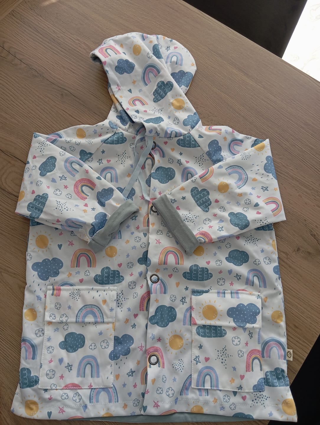 Customer photo review of Kapüşonlu Çocuk Yağmurluğu Organik Pamuk