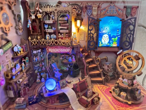 Customer photo review of Magic Shop 3D Wooden Puzzle DIY Miniature House
