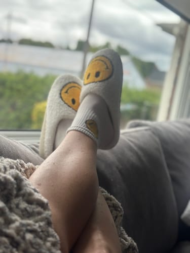 Customer photo review of Happy Face Slippers
