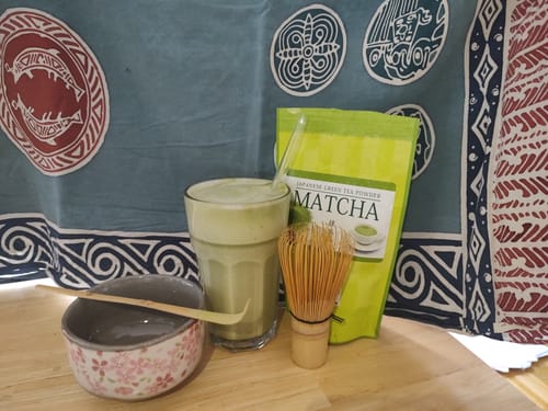 Customer photo review of Premium Matcha Latte Powder