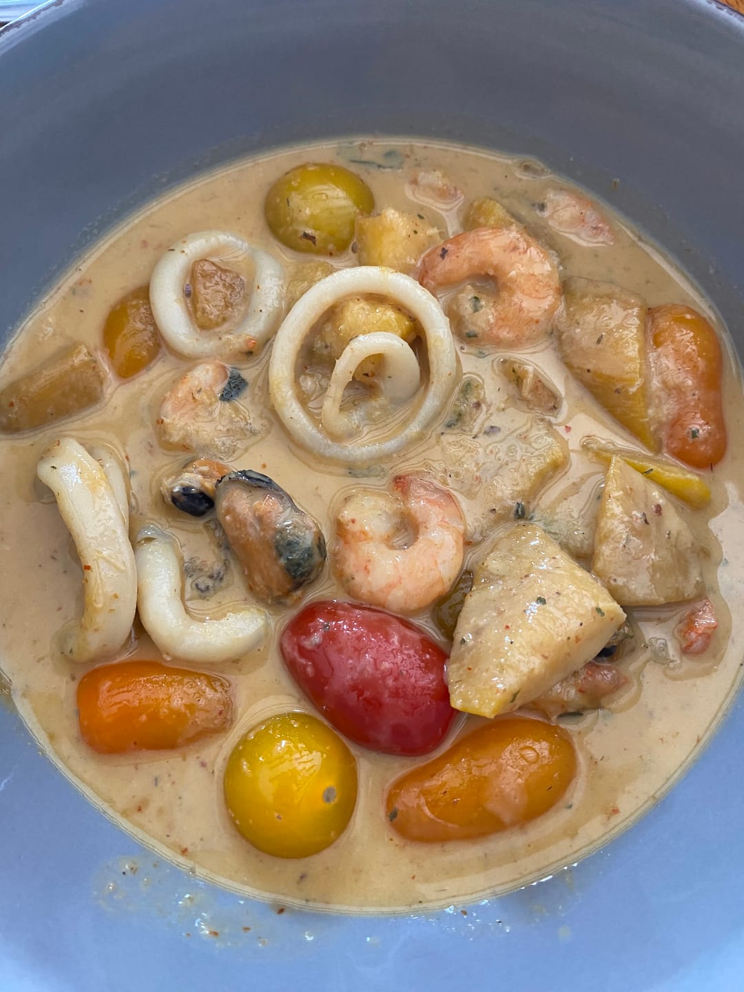 Customer photo review of Rette mich! Rotes Thai Curry Kochbox (für 3-4 Portionen) in der Schilfgrastasche