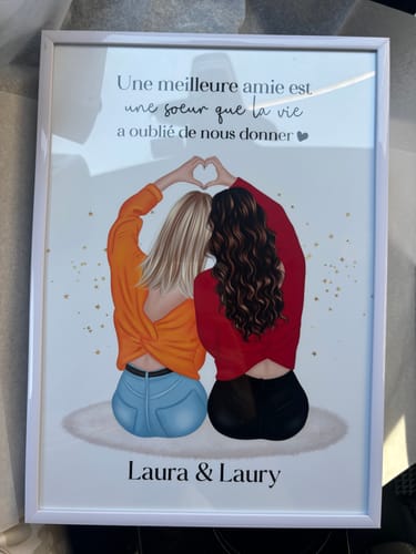 Customer photo review of Affiche Personnalisée - Meilleures Amies