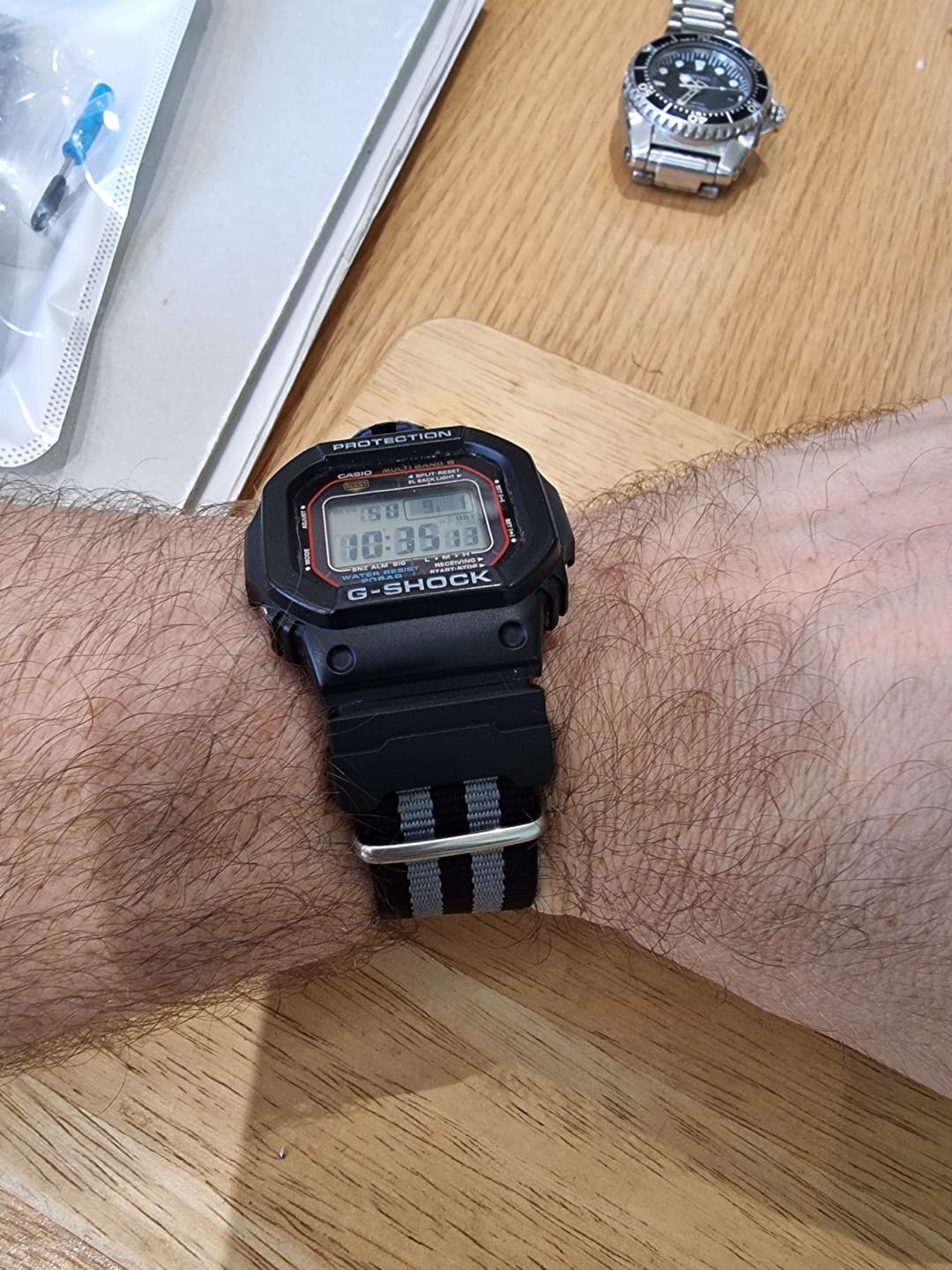 Customer photo review of Classic Military Style Strap for G-Shock Watch