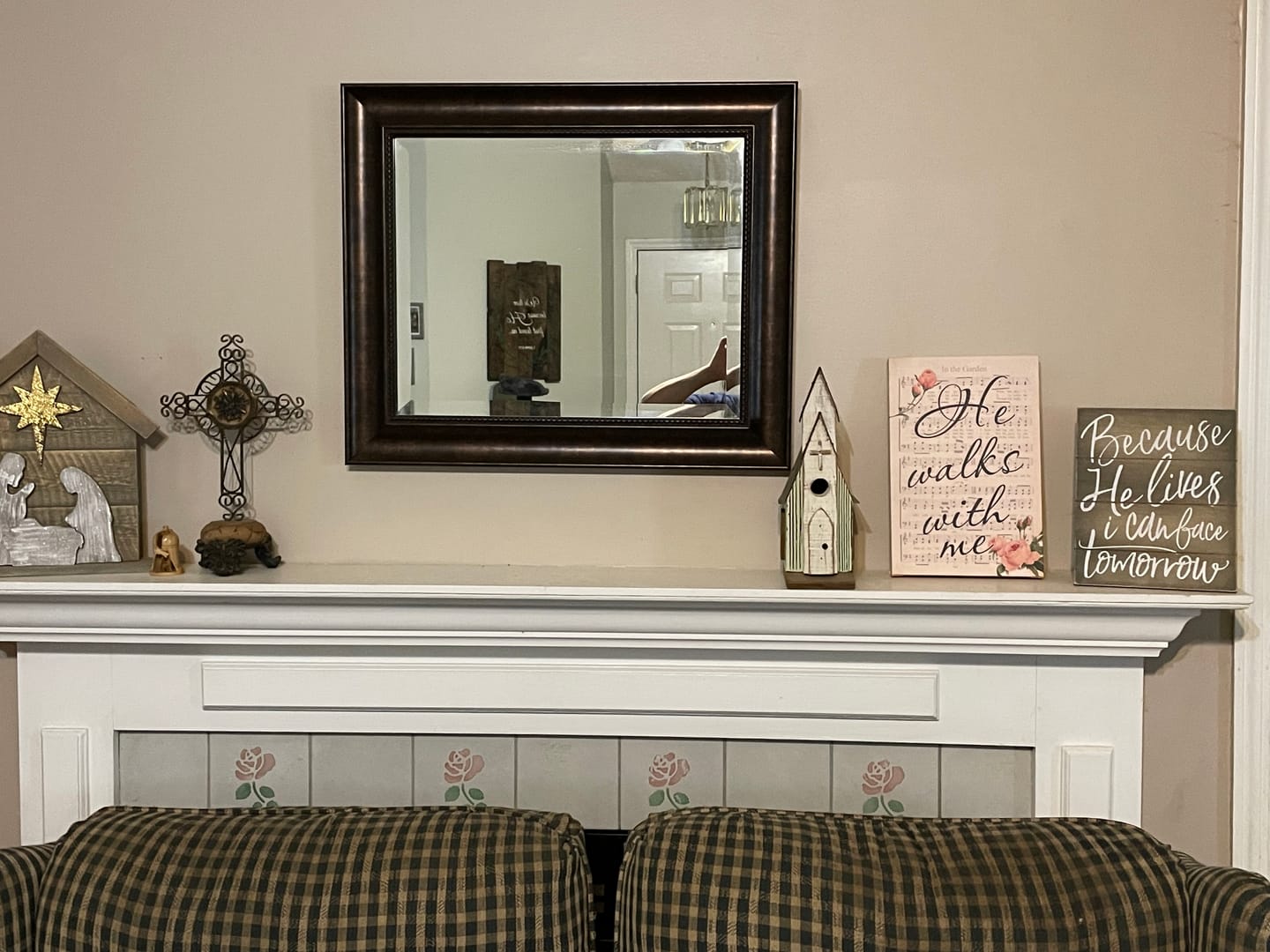 Customer photo review of In the Garden Hymn, He Walks With Me Canvas Wall Art