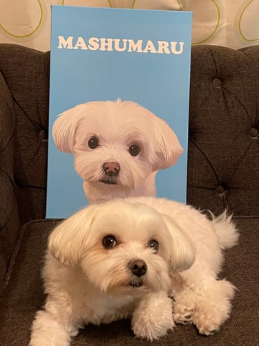 Customer photo review of Petcanvaオーダーメイド ペット似顔絵