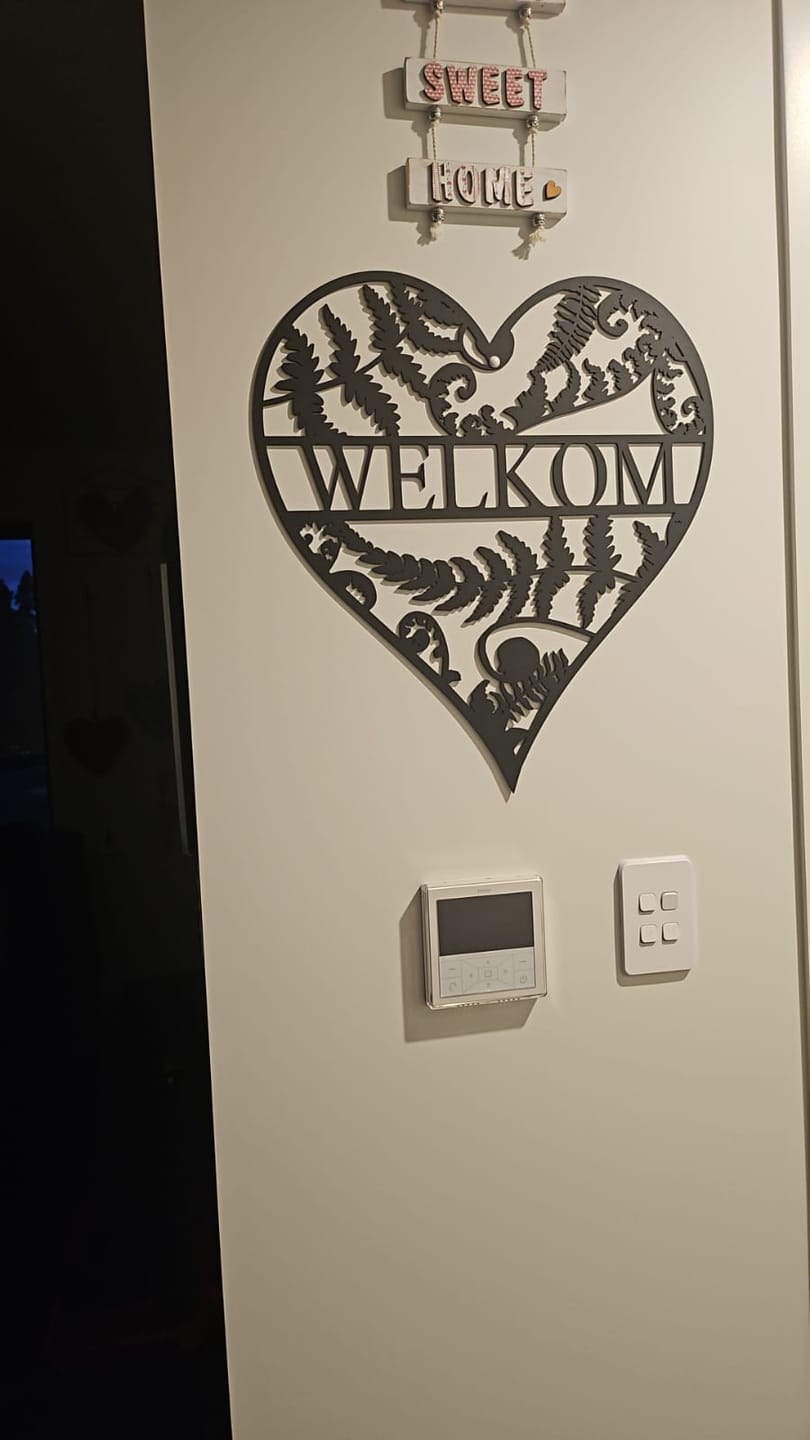 Customer photo review of Personalised Fern Heart Wall Art