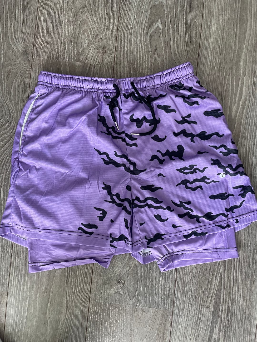 Customer photo review of Curse Mark Gym Shorts