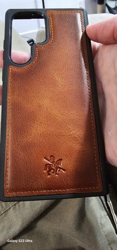 Customer photo review of Lucca Snap On Leather Case for Samsung Galaxy S23 Ultra