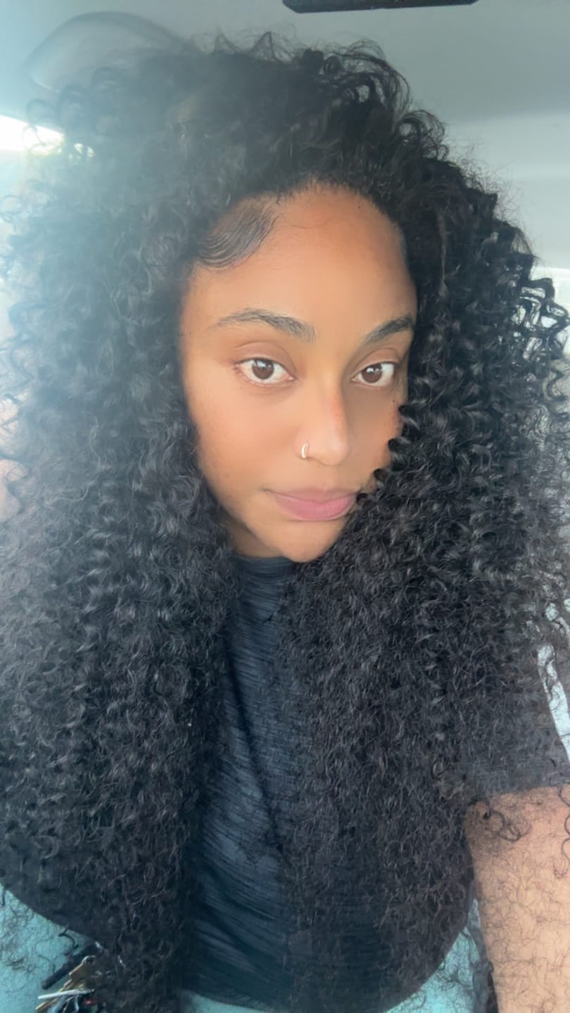 Customer photo review of Brazilian Curly Bundle