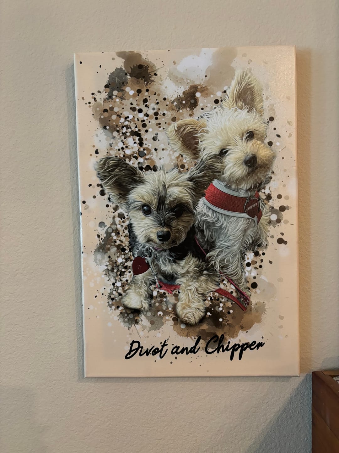 Customer photo review of Personalized Pet Art - Canvas