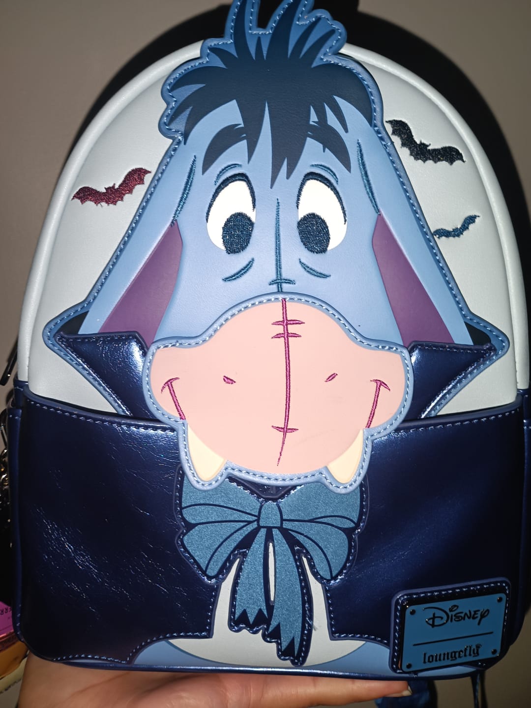 Customer photo review of Loungefly Disney Winnie The Pooh Vampire Eeyore Cosplay Mini Backpack - 707 Street Exclusive