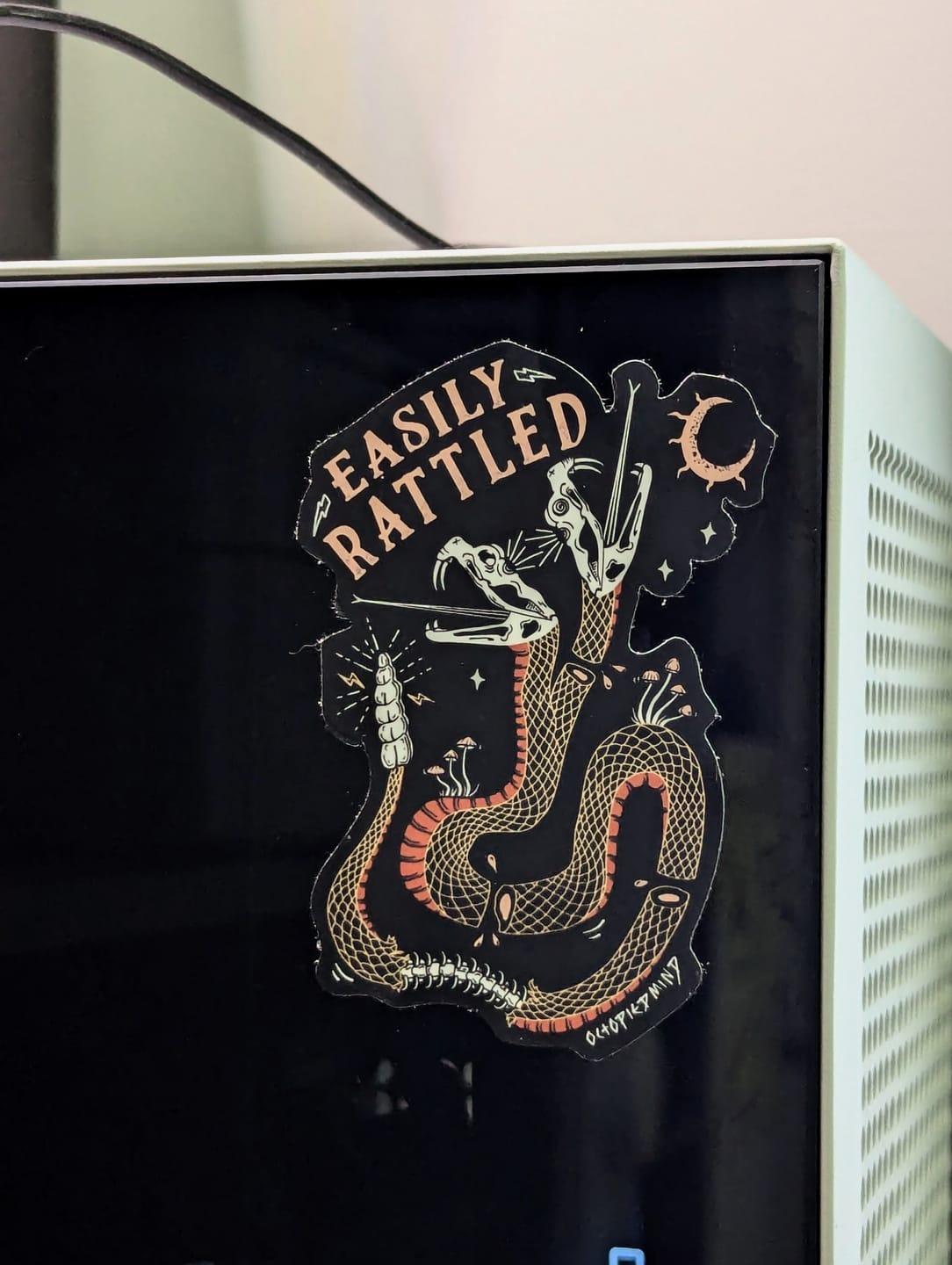 Customer photo review of Easily Rattled Sticker