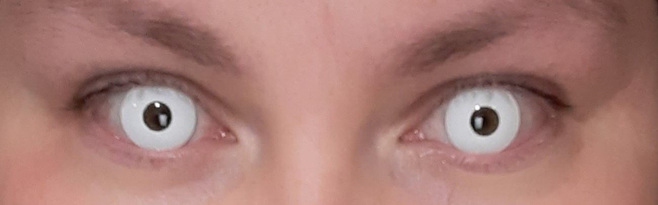 Customer photo review of Intense White Crazy Lens
