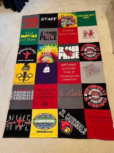 Customer photo review of Classic T-Shirt Blanket