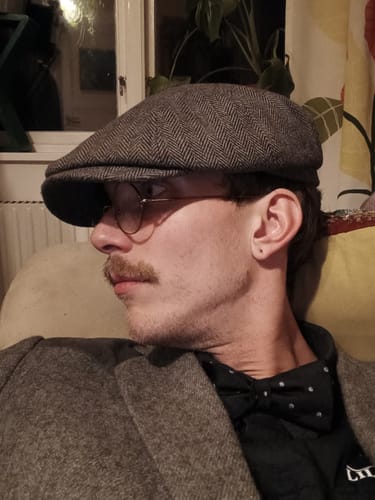 Customer photo review of Wool Newsboy Cap