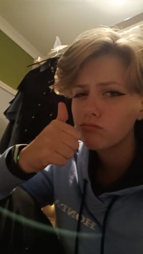 Customer photo review of Honda Racing Team Hoodie (1968) - Blue