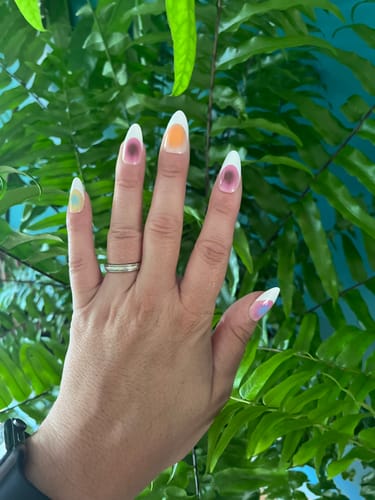 Customer photo review of Read My Aura Press On Nails (24PC)