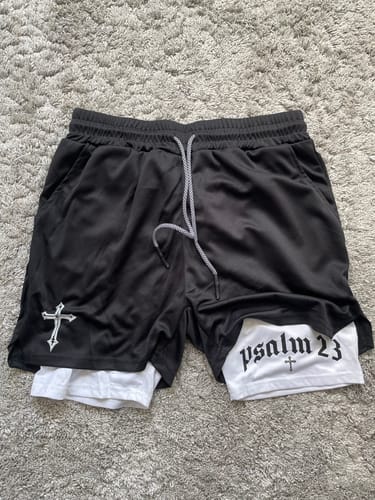 Customer photo review of Psalm 23 Gym Shorts