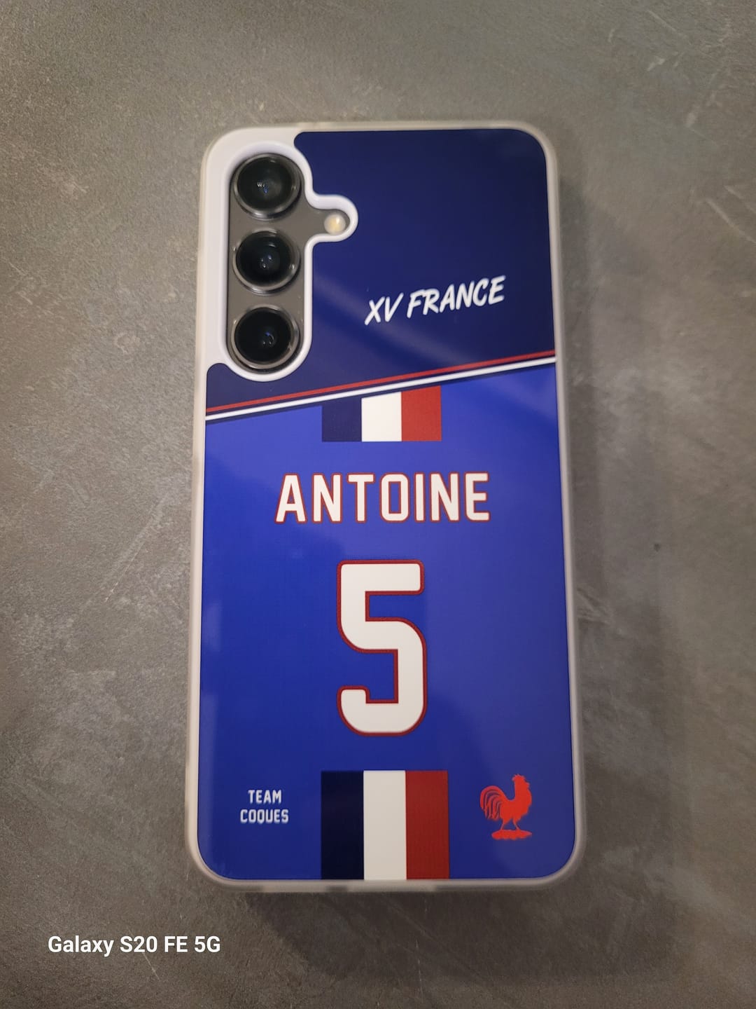 Customer photo review of Coque rugby XV FRANCE RUGBY personnalisable - TEAMCOQUES