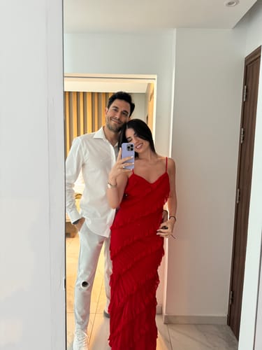 Customer photo review of Maxi dress with ruffles