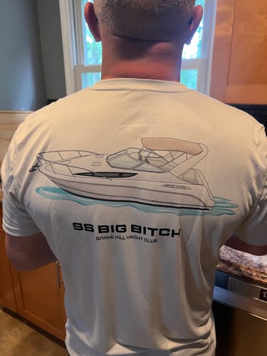 Customer photo review of Dri-Fit Custom Boat Shirts - Short Sleeve