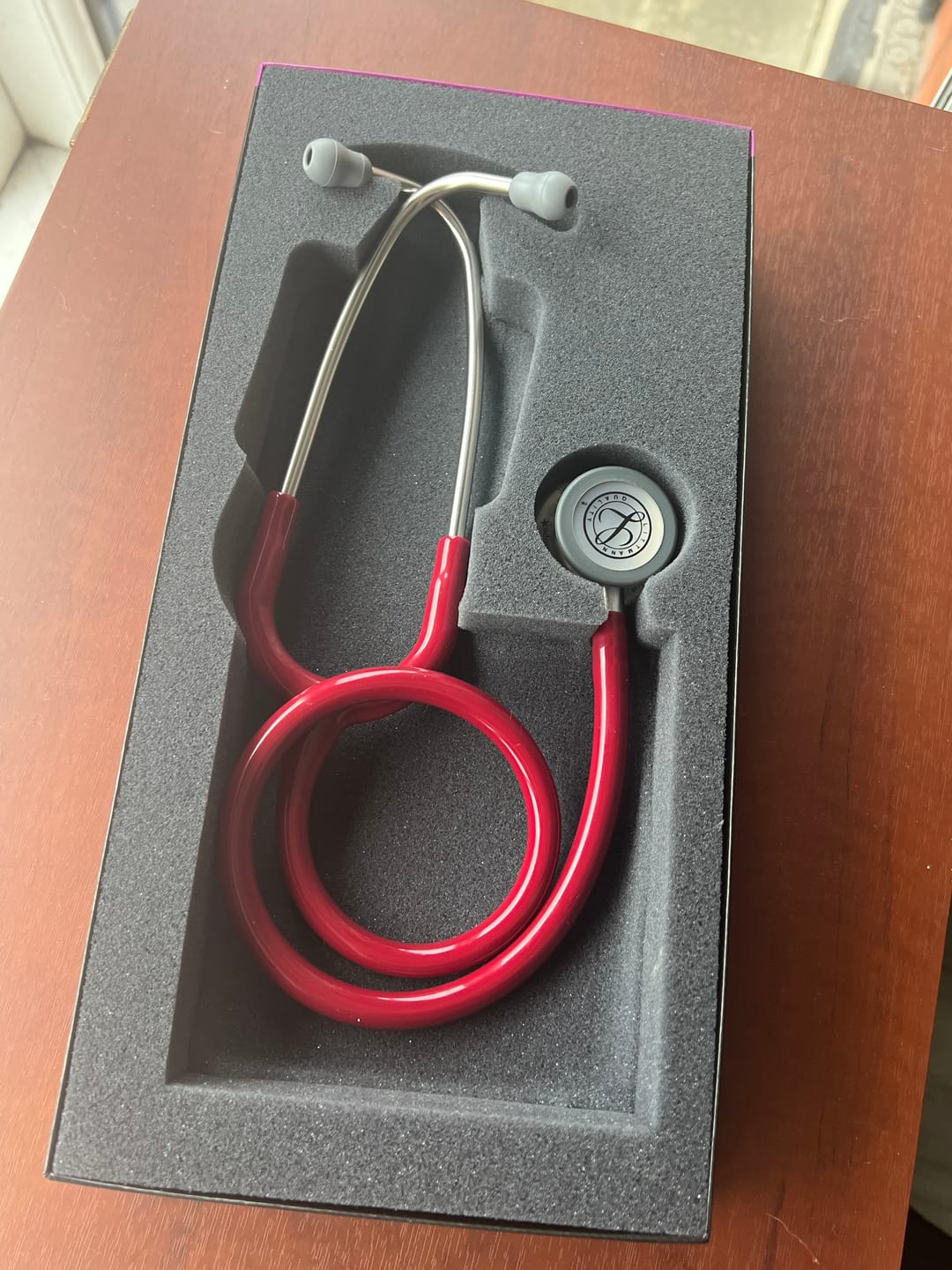Customer photo review of Littmann Classic III Monitoring Stethoscope: Burgundy 5627