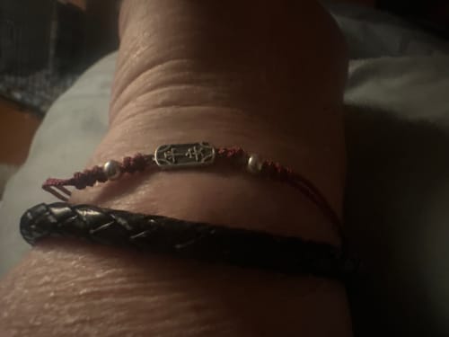 Customer photo review of FREE Today: Peace And Joy Safe Well Handmade 925 Sterling Silver Braided Bracelet
