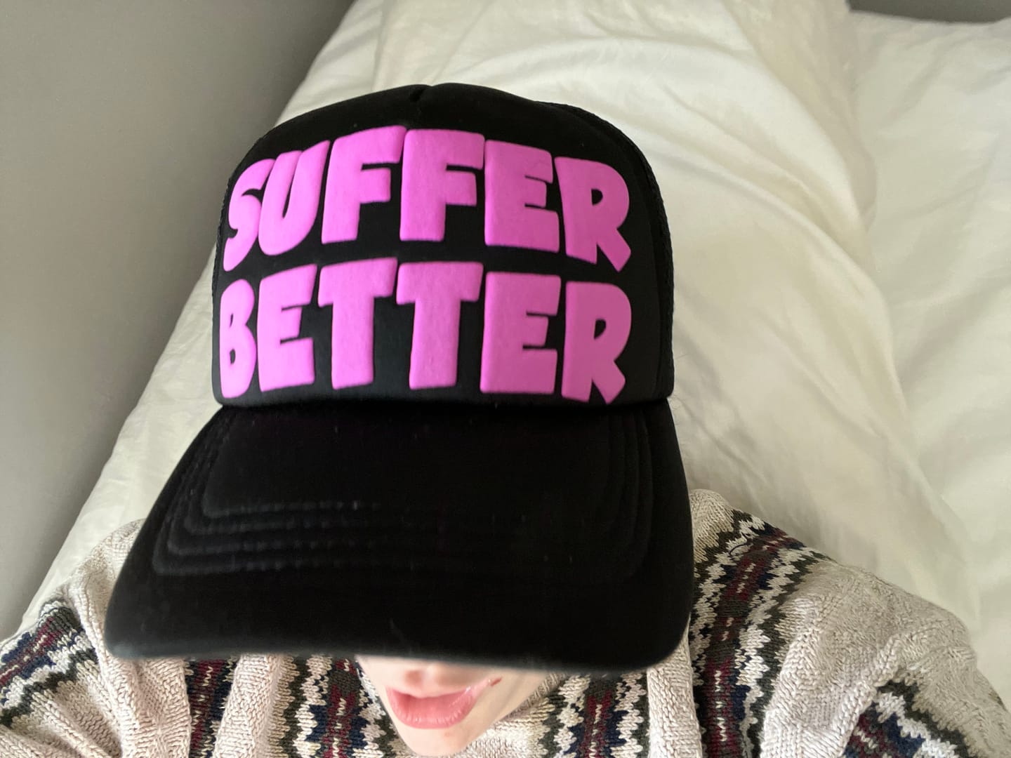 Customer photo review of SUFFER BETTER HAT