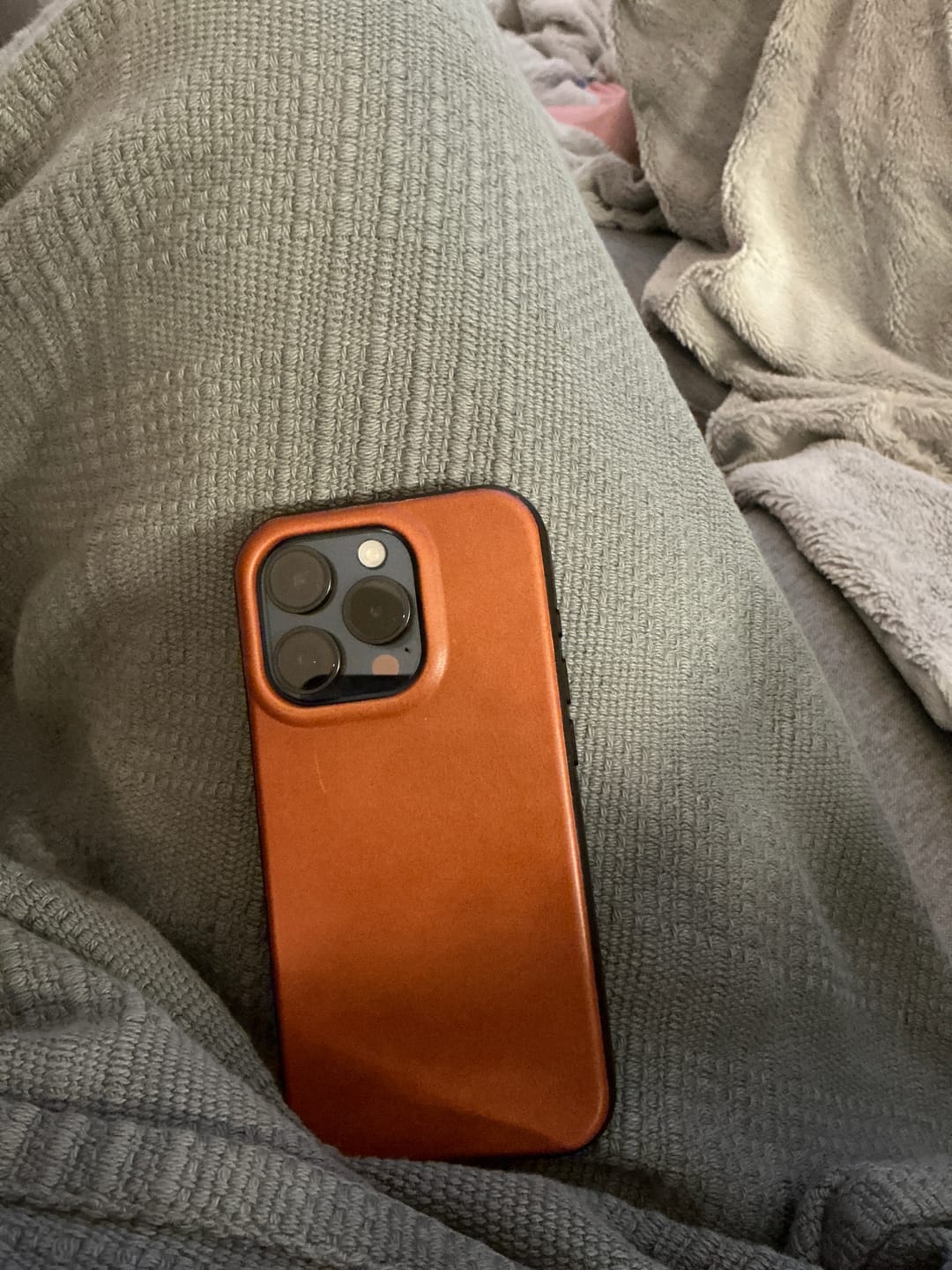Customer photo review of Full-Grain Leather iPhone MagSafe Case - Saddle Tan
