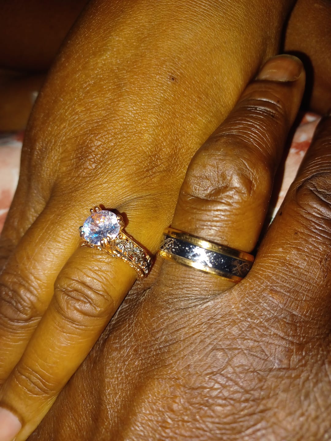 Customer photo review of Romantic Love Rings