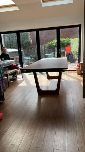 Customer photo review of Lilian Extendable Dining Table in Solid Oak