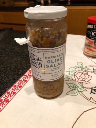 Customer photo review of Marinated Olive Salad - 340g - Hellenic Grocery