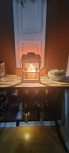 Customer photo review of Wood & Rope Candle Warmer Lantern