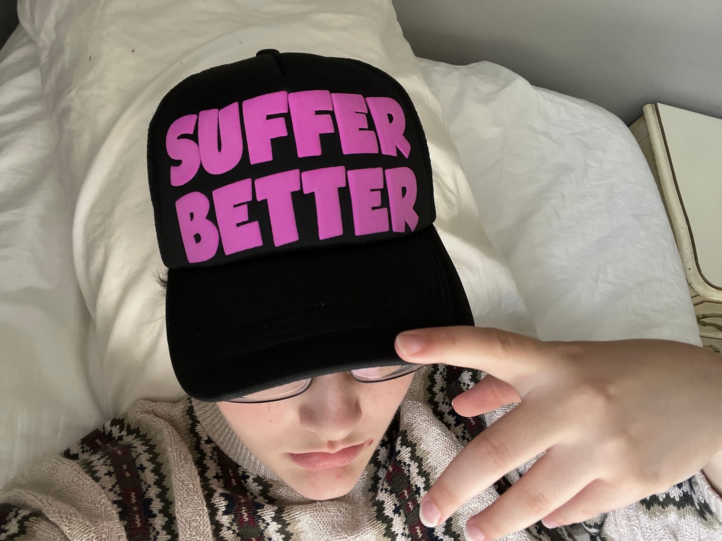Customer photo review of SUFFER BETTER HAT