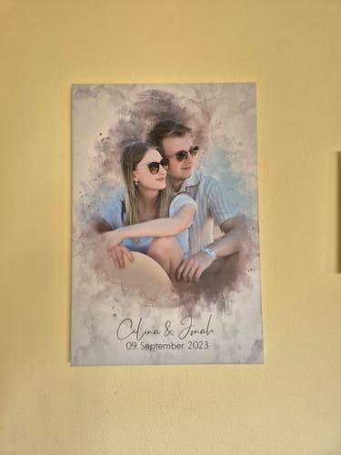Customer photo review of Euer Foto als Aquarell | personalisierbares Poster