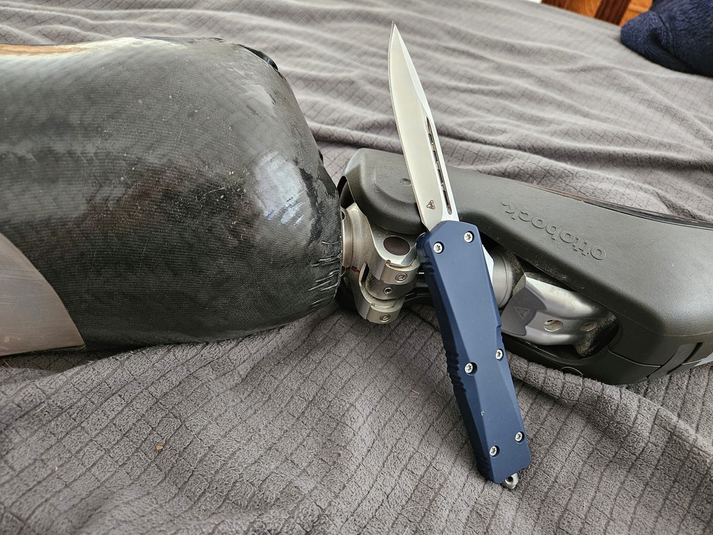 Customer photo review of Blue Ghost OTF Knife (Multiple Blade Styles Available)