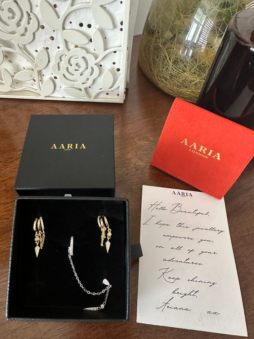Customer photo review of Palma Spike Charm Earring - Gold
