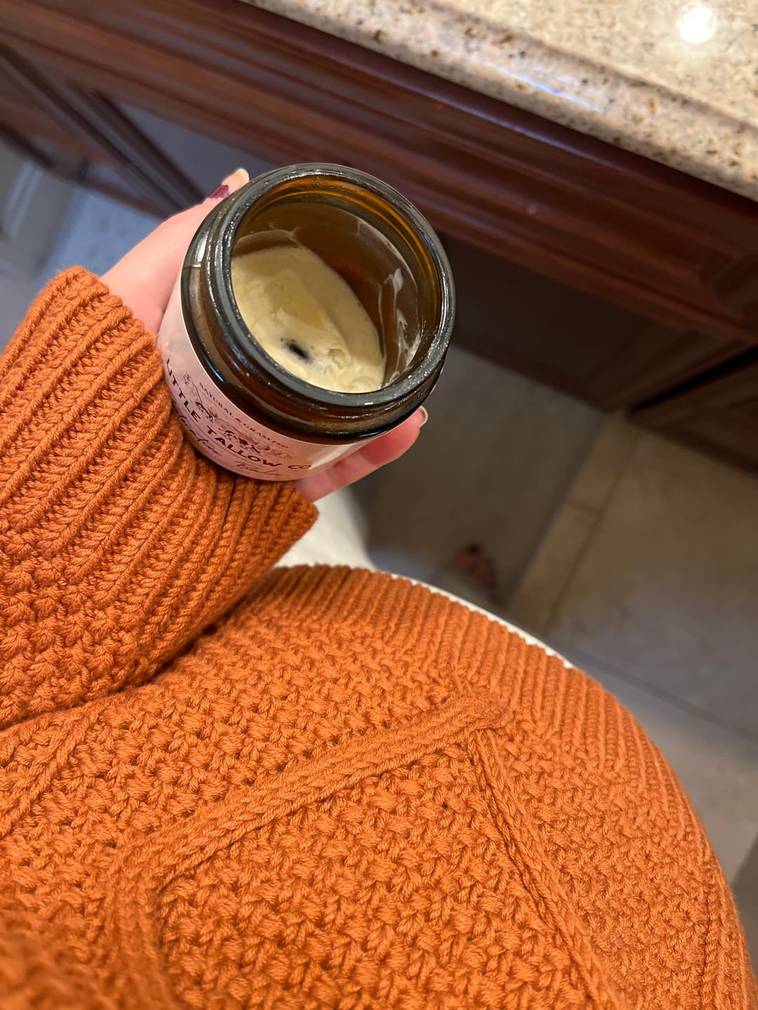Customer photo review of Restorative Whipped Tallow Balm - 4oz Glass Jar