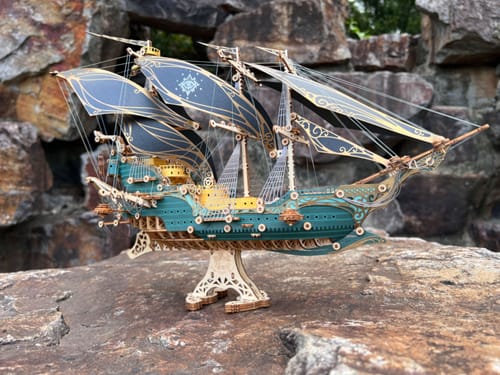 Customer photo review of Future Pirate Ship 3D Wooden Puzzle