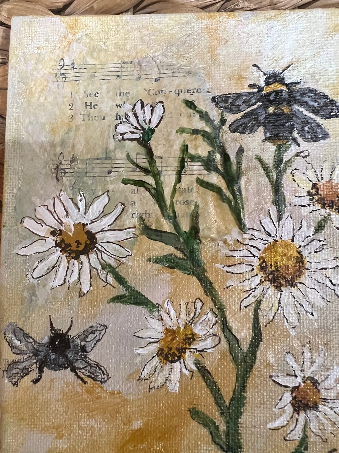 Customer photo review of DabblePaints™️ Buff White — Thick-Body Acrylic Paint