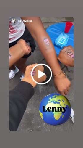 Customer video review of Face Cut-Out Photo with Text Temporary Tattoo