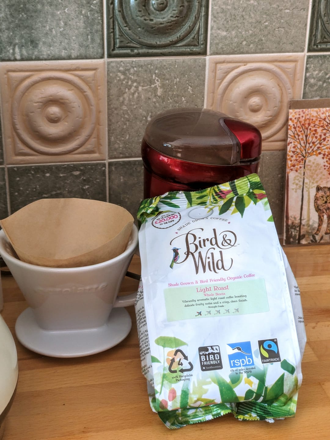 Customer photo review of Light Roast Fairtrade Organic Beans & Ground - 200g, 1kg
