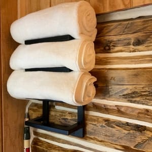Customer photo review of Bath Towel Rack