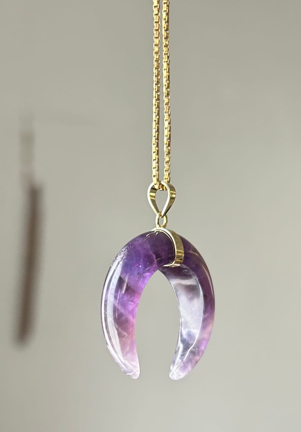 Customer photo review of Pendentif Améthyste Lune