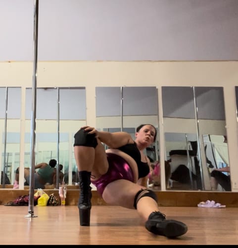 Holly P. review of Metallic Pin-up High Waisted Hot Pants image 1 out of 1