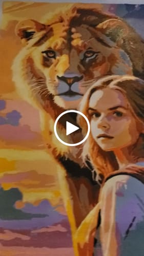 Customer video review of "Lionheart Companion" Paint by Numbers Kit